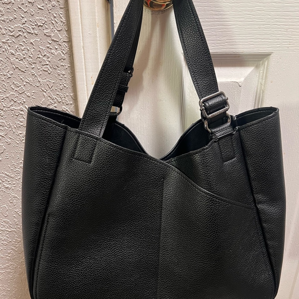 Calvin Klein Black Textured Tote